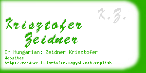 krisztofer zeidner business card